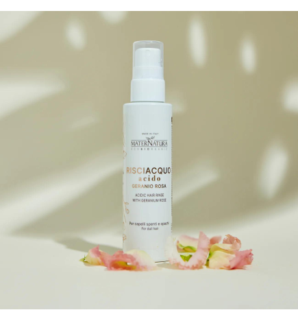 Risciacquo Acido Capelli al Geranio Rosa 150 ml - MaterNatura